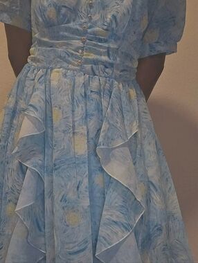 Sleeveless Van Gogh Dreamy Starry Night Dress